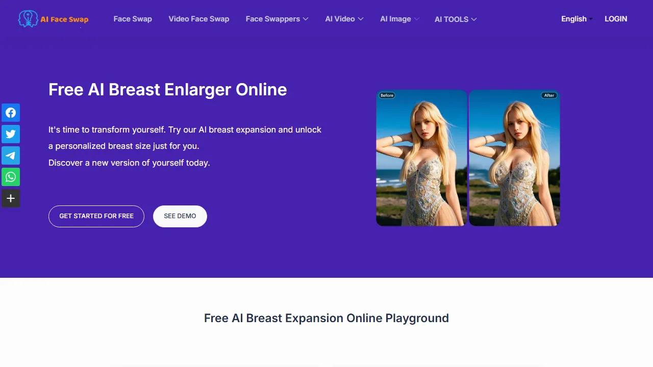 Free AI Breast Enlarger Preview